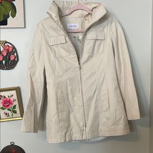 Calvin Klein Women's Beige Utility Jacket
